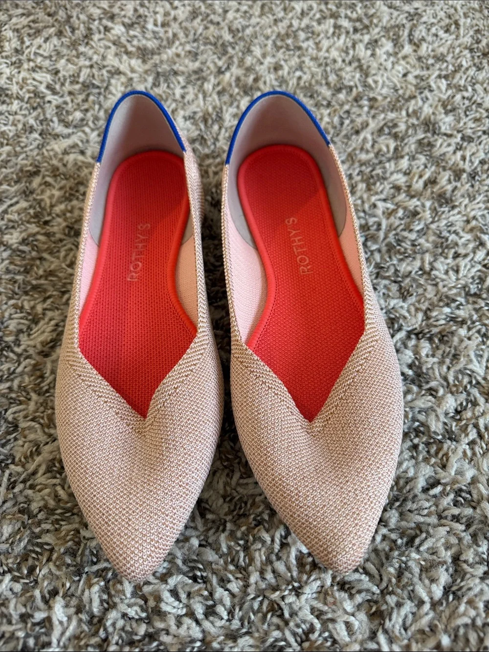 Rothy's Rose Gold Pointed Flats - Picture 1 of 1